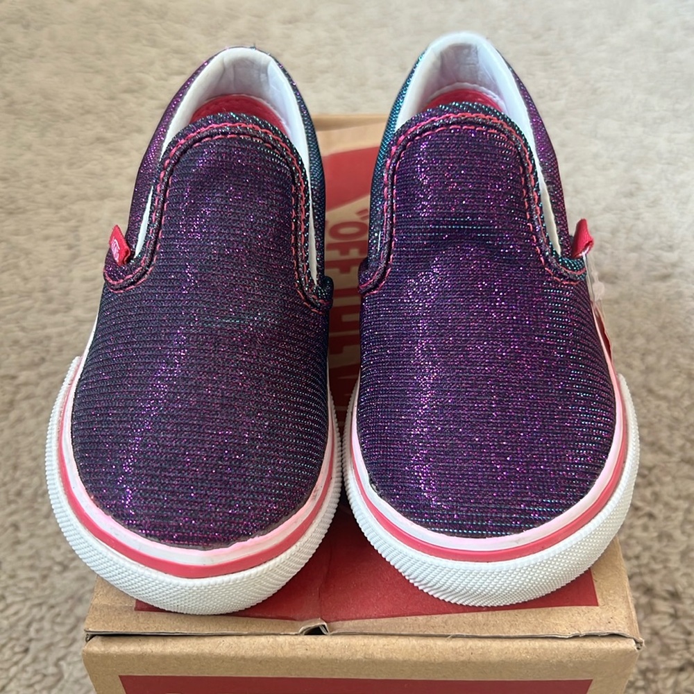 Brand new Vans, slip one for toddler 
Toddler size 6.